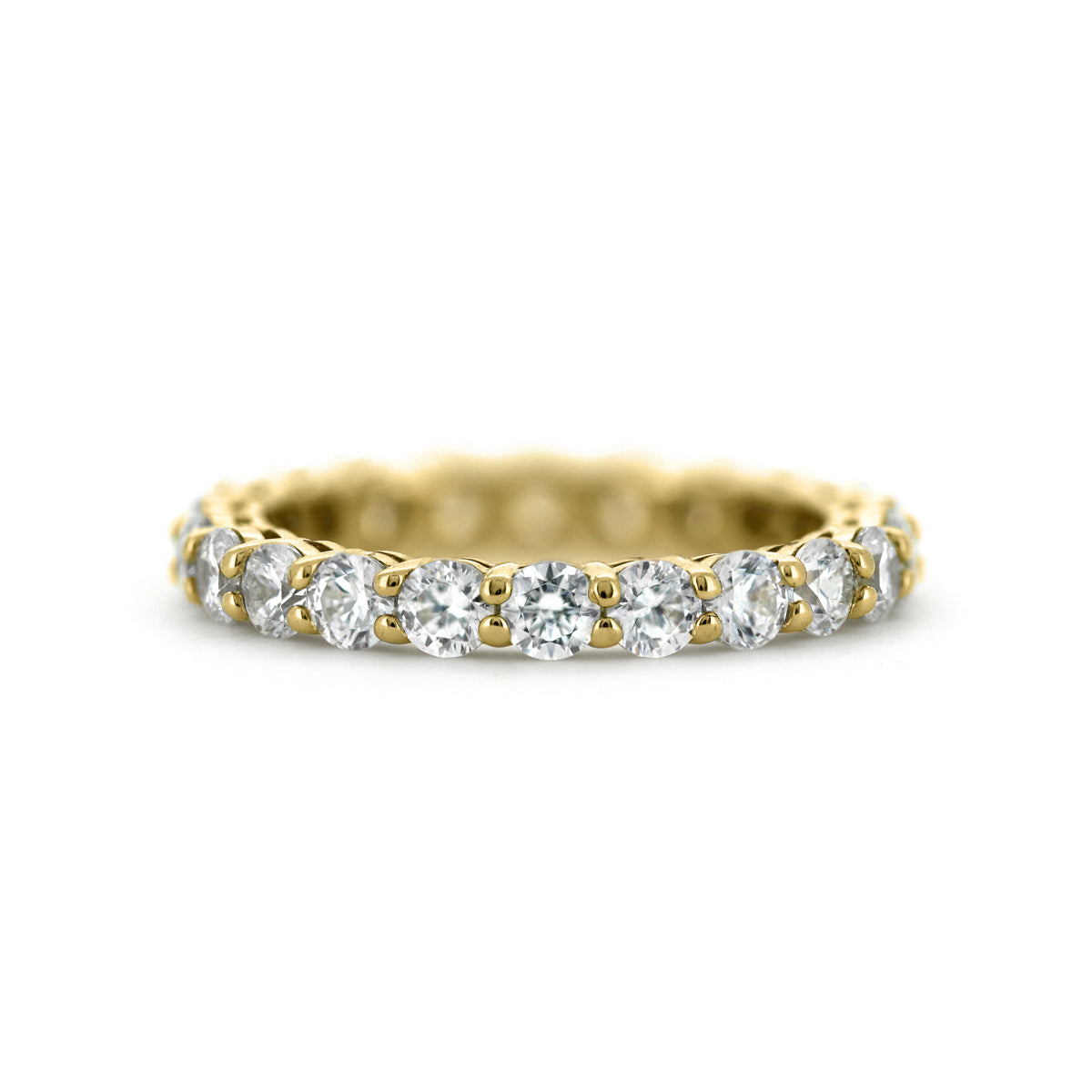 Diamond wedding ring - claw and grain set