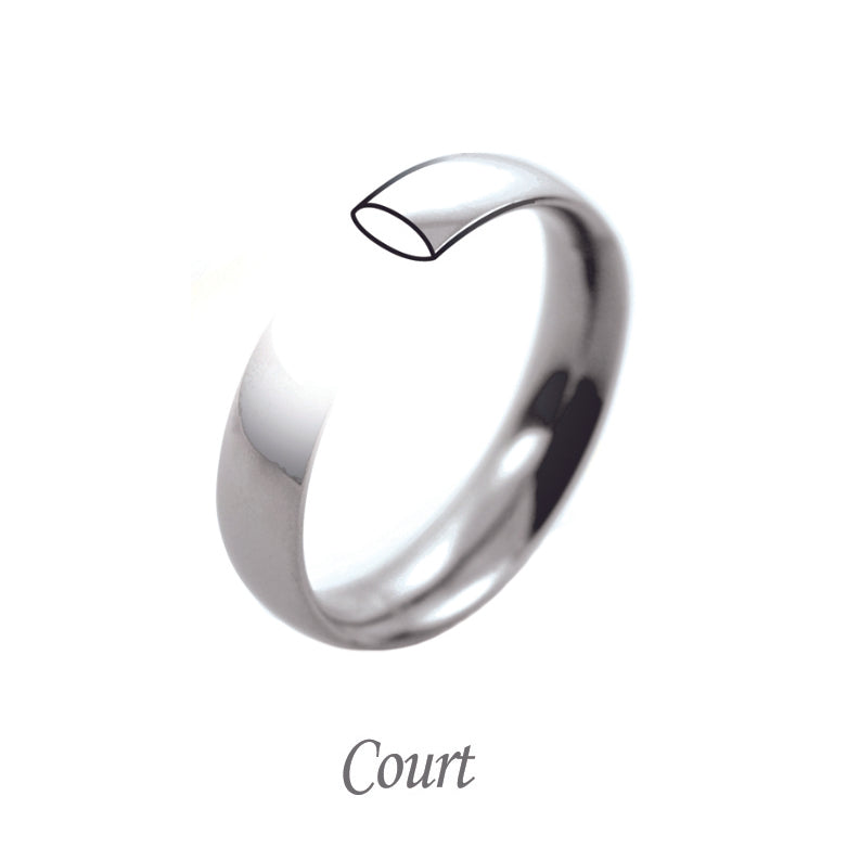 Court shaped wedding band