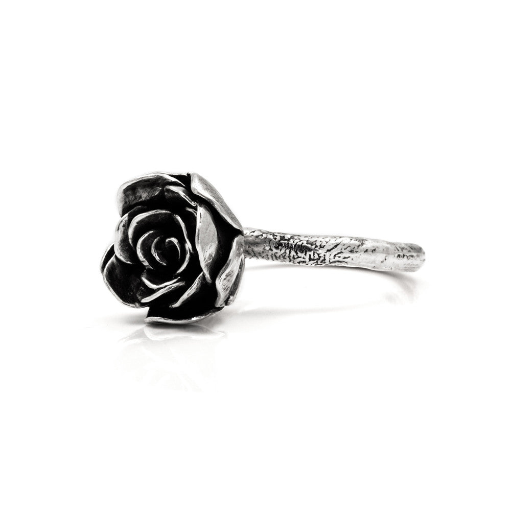 Silver rose clearance engagement ring