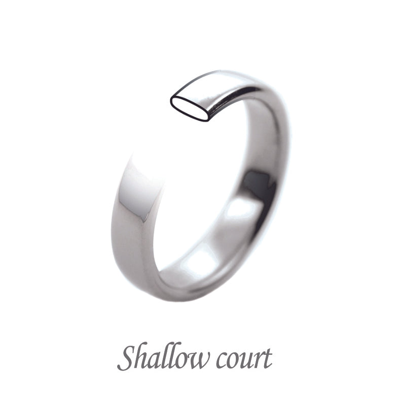 Shallow court shaped wedding band