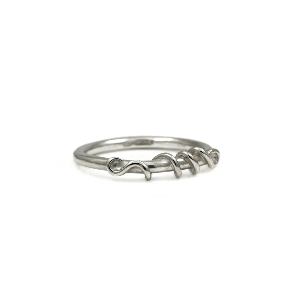 Tendril ring - silver