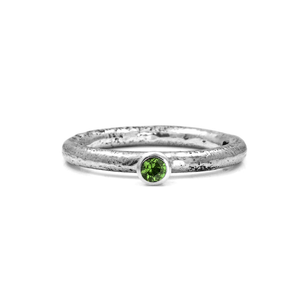 Twig and gemstone ring - small