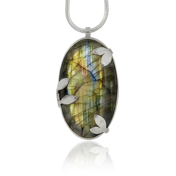 Spring necklace with labradorite - READY TO WEAR