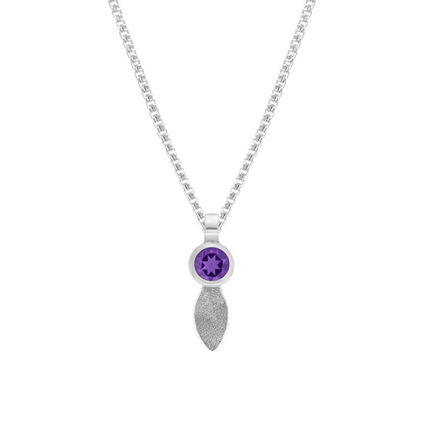 Spring pendant in sterling silver and gemstone
