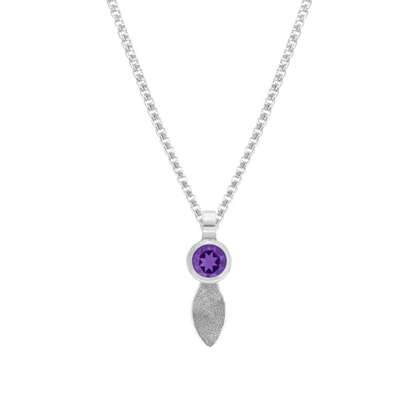 Spring pendant in sterling silver and gemstone
