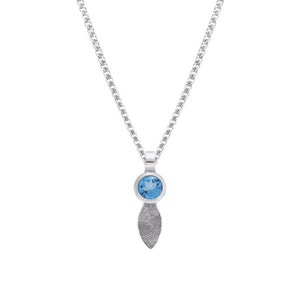 Spring pendant in sterling silver and gemstone