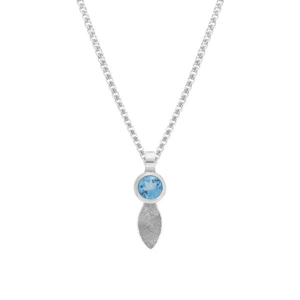 Spring pendant in sterling silver and gemstone