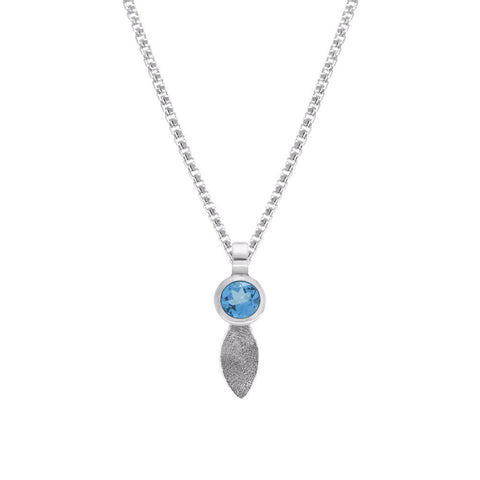 Spring pendant in sterling silver and gemstone