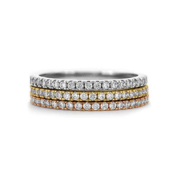 Diamond wedding ring - claw and grain set