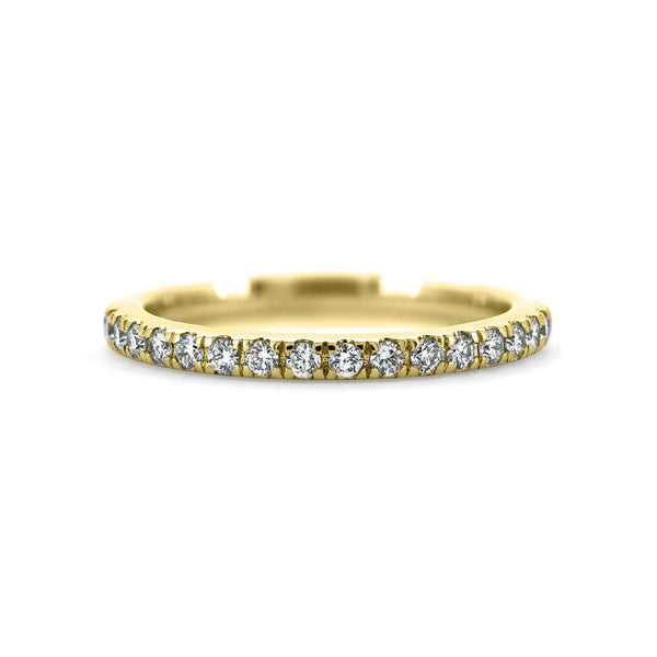 Diamond wedding ring castile set diamond ring claw set diamond ring recycled yellow gold