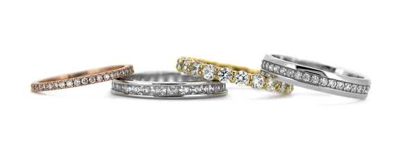 Diamond wedding ring - claw and grain set