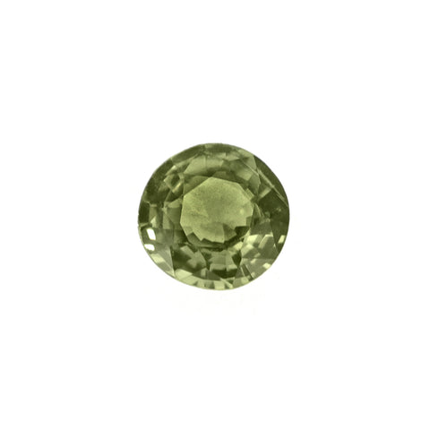 Green sapphire facet