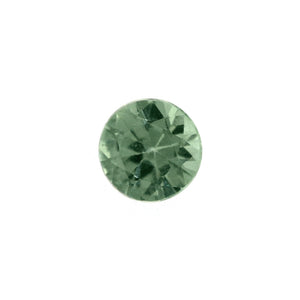 Green sapphire facet