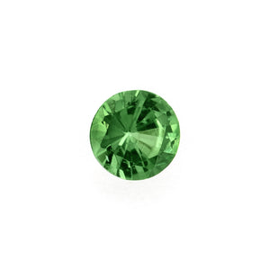 Green sapphire facet