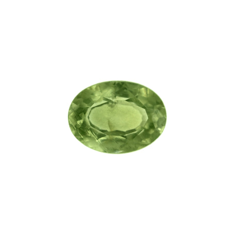 Green tourmaline facet