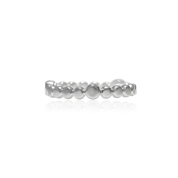Sterling silver halo band of textured circles
