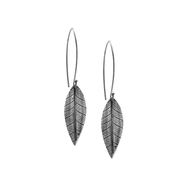 Silver leaf earrings - ready to wear