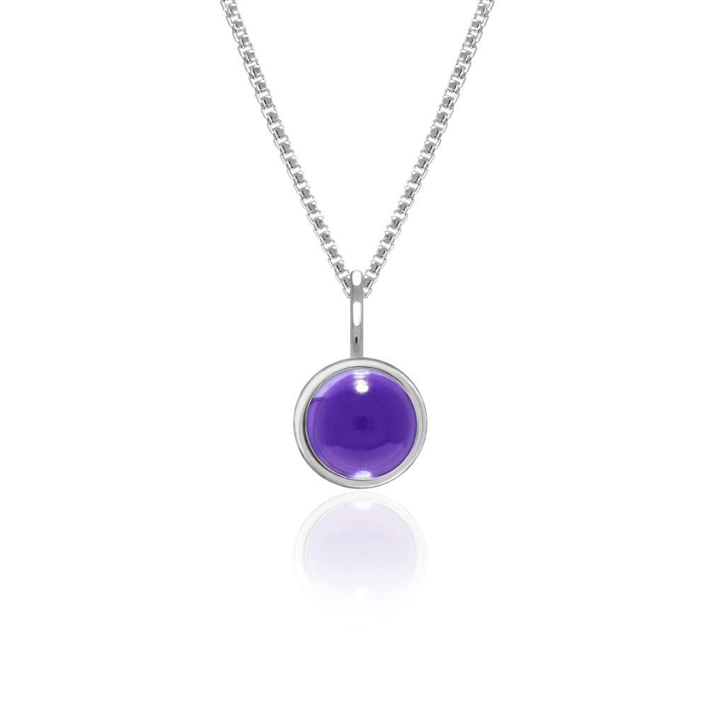 Solo pendant in sterling silver and amethyst - ready to wear