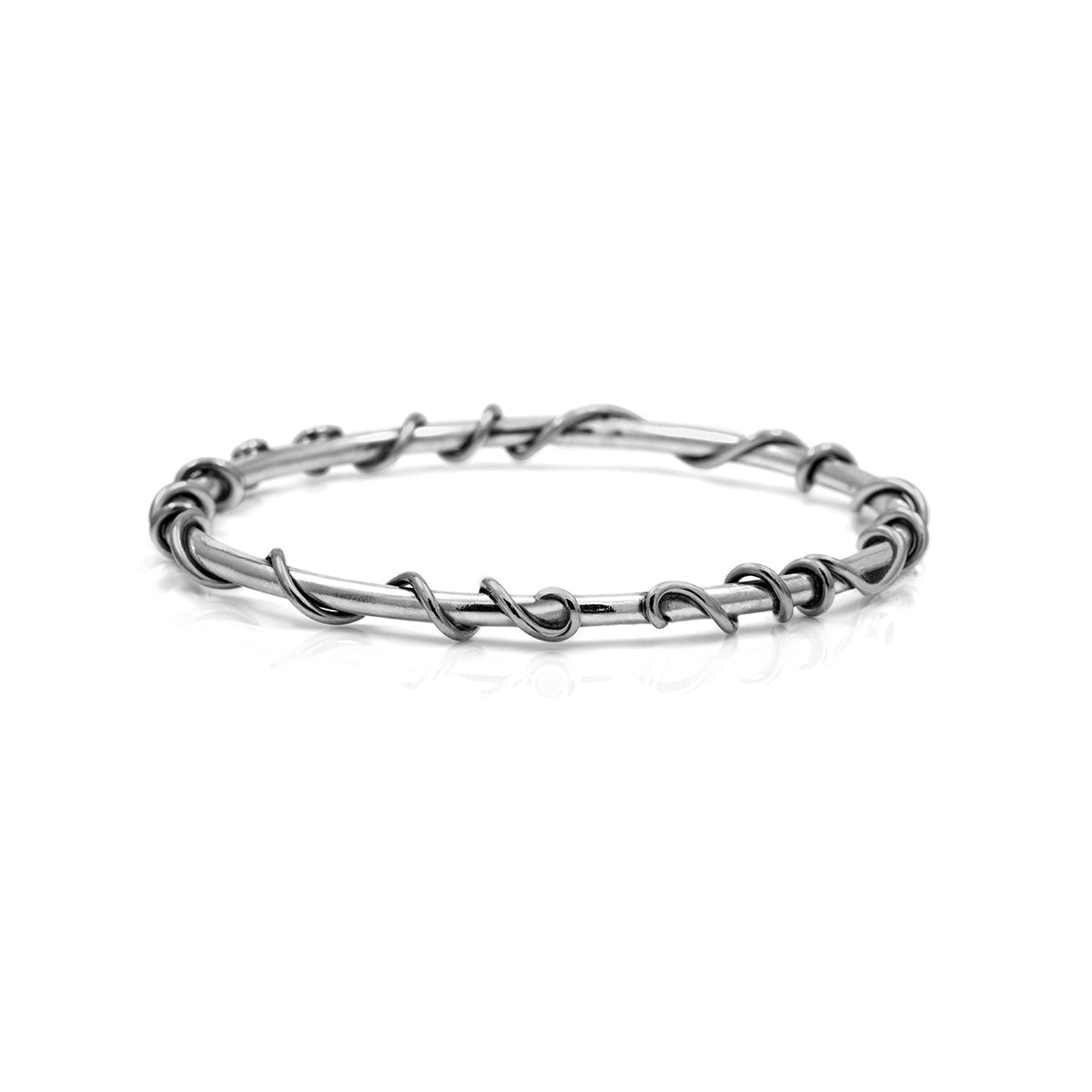 Tendril bangle - silver