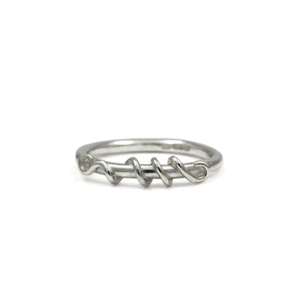 Tendril ring - silver and gold