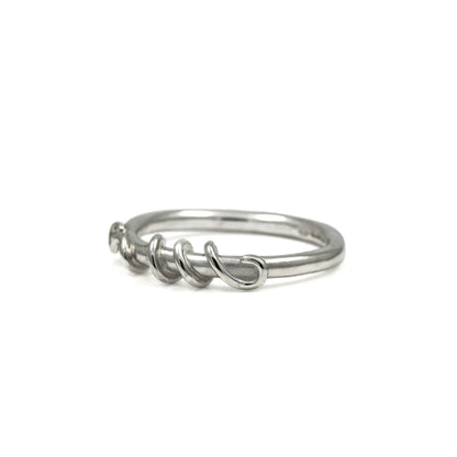 Tendril ring - silver and gold