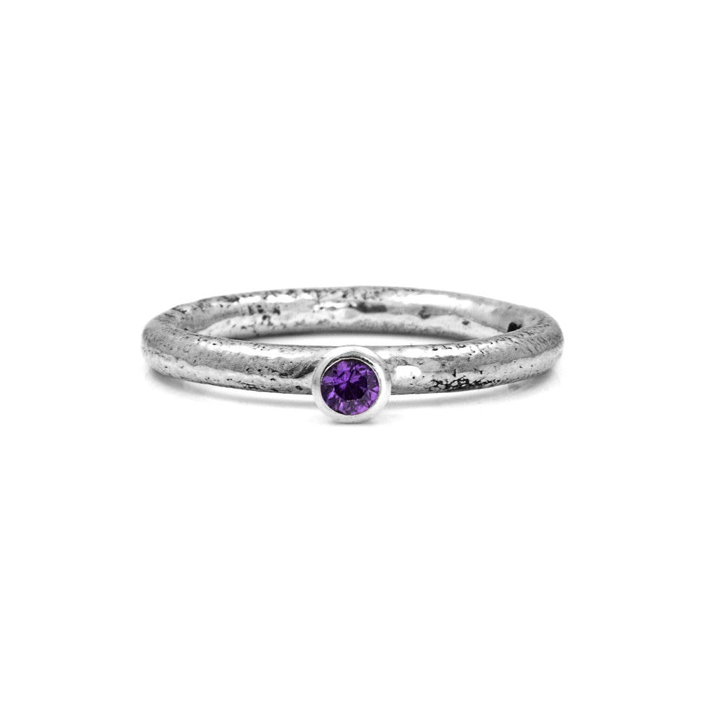 Twig and gemstone ring - small