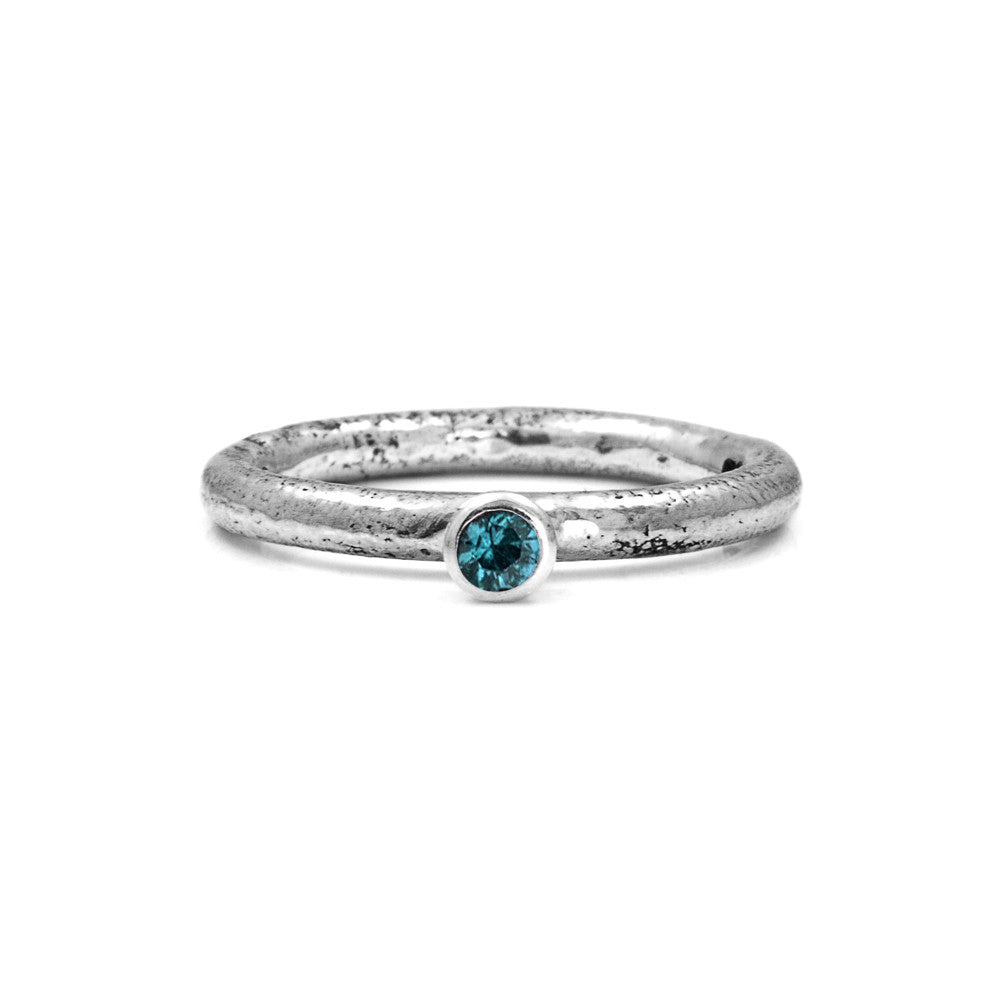 Twig and gemstone ring - small