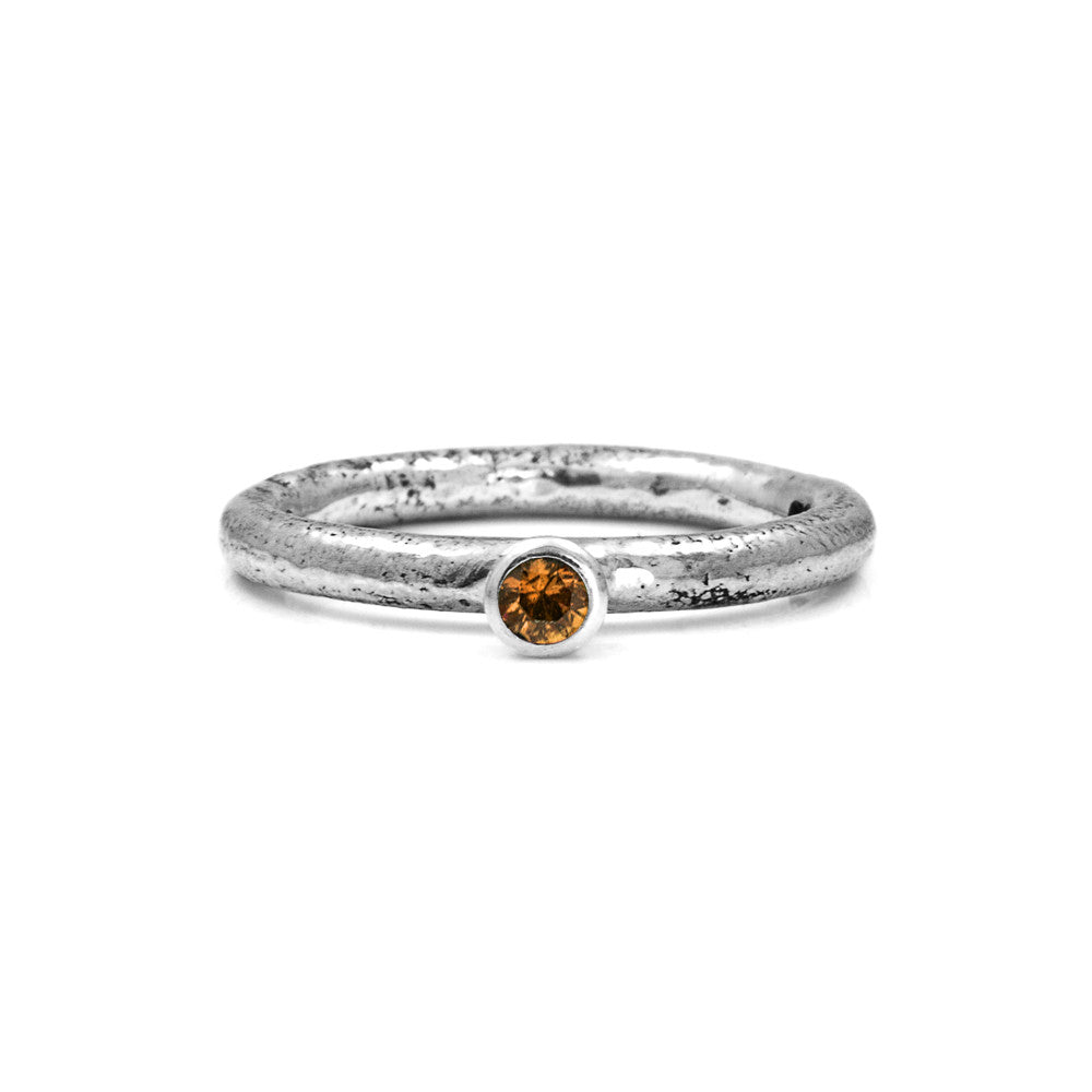Twig and gemstone ring - small