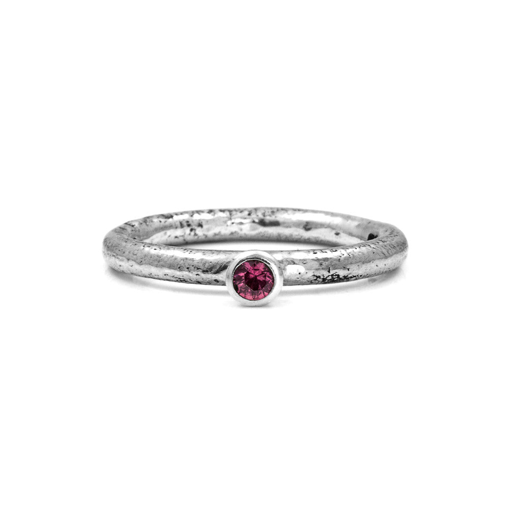Twig and gemstone ring - small