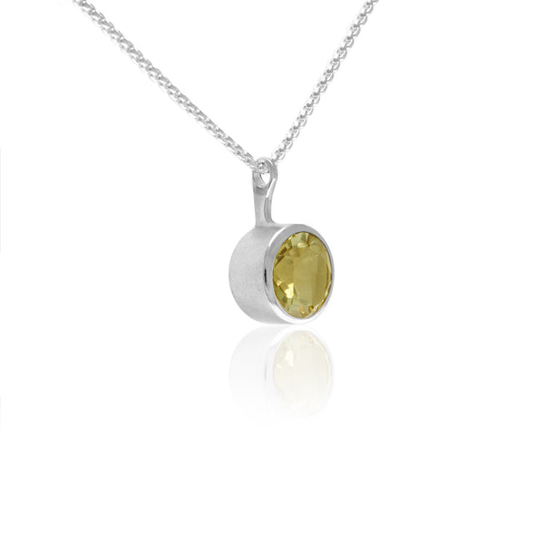 Solo pendant in sterling silver and citrine - ready to wear