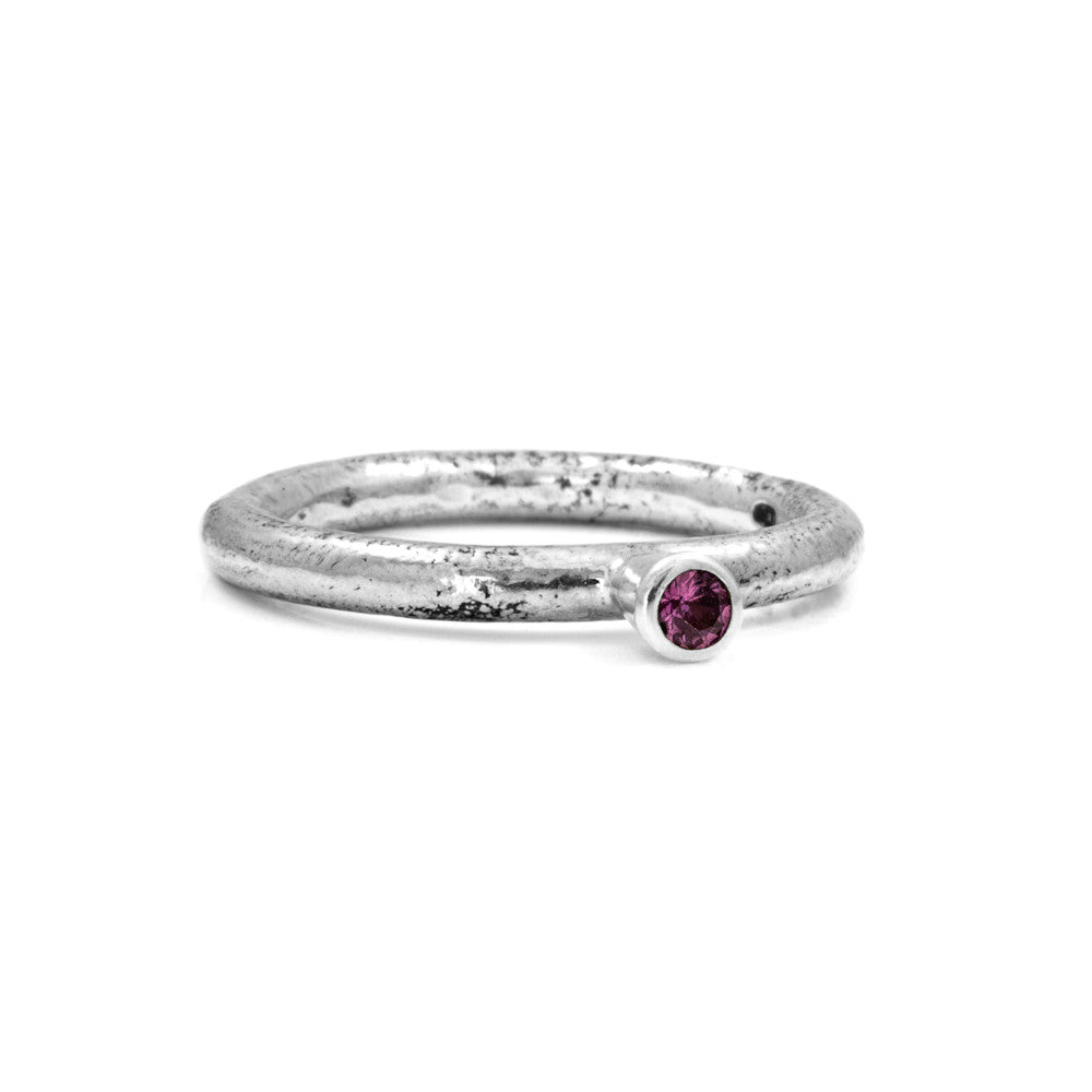 Twig and gemstone ring - small