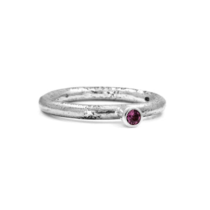 Twig and gemstone ring - small