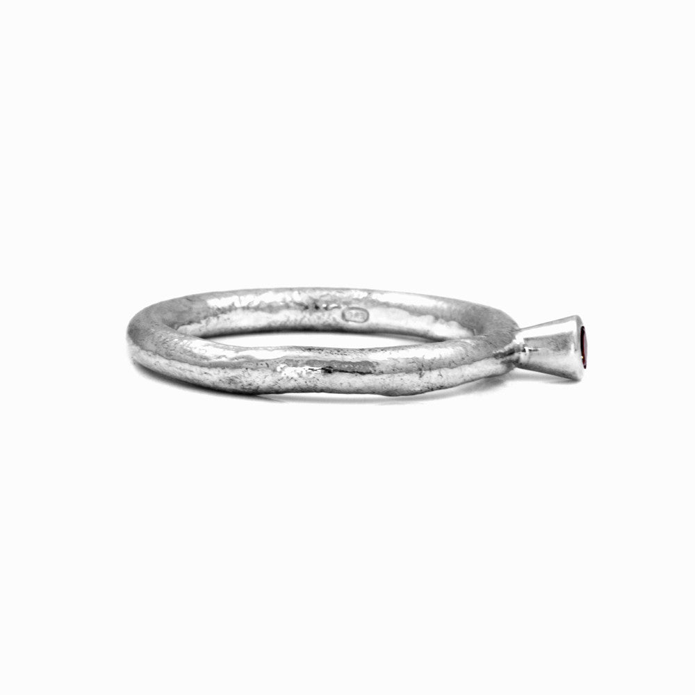Twig and gemstone ring - small