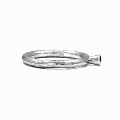 Twig and gemstone ring - small