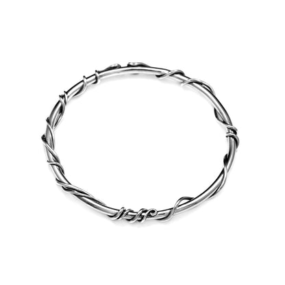 Tendril bangle - silver