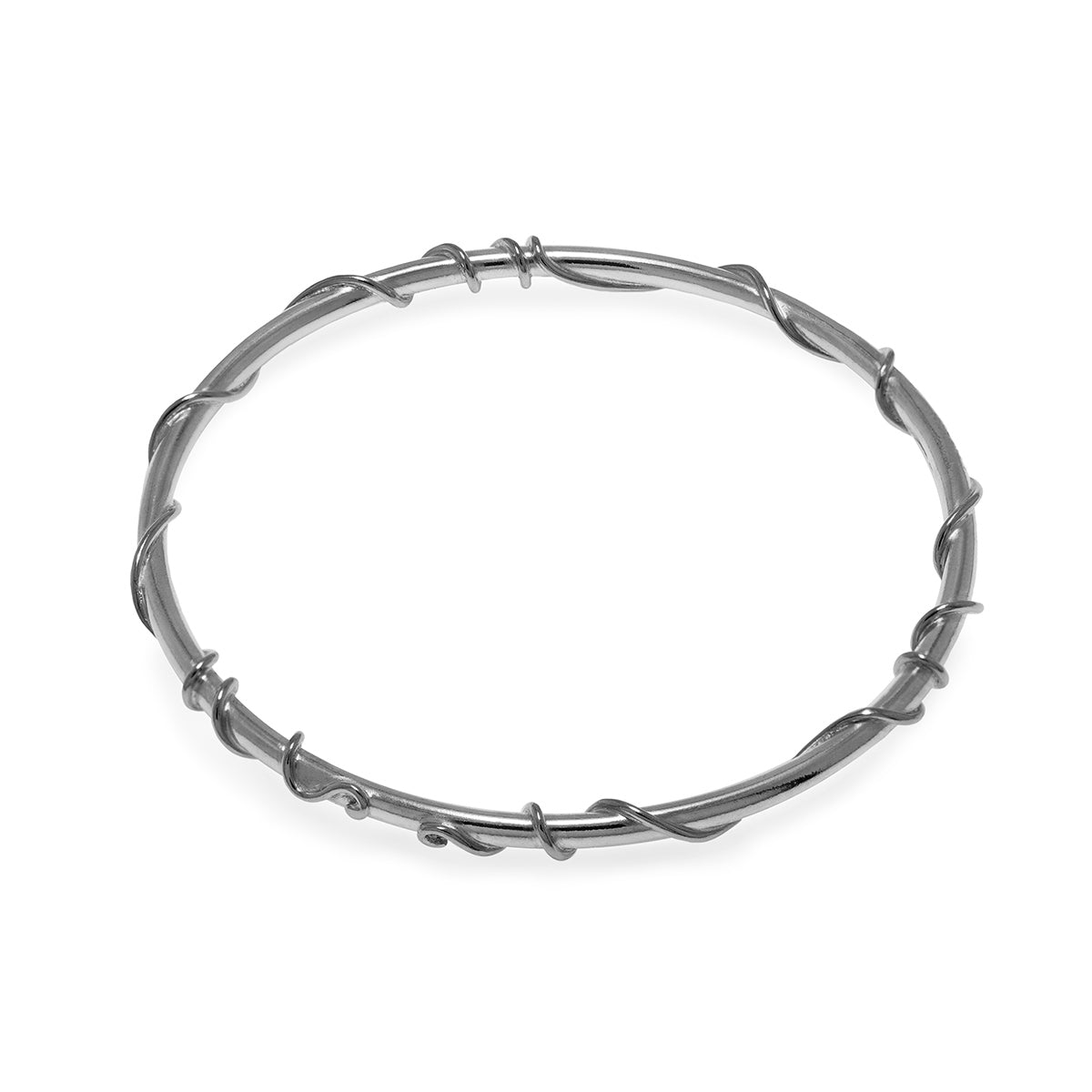 Tendril bangle - silver