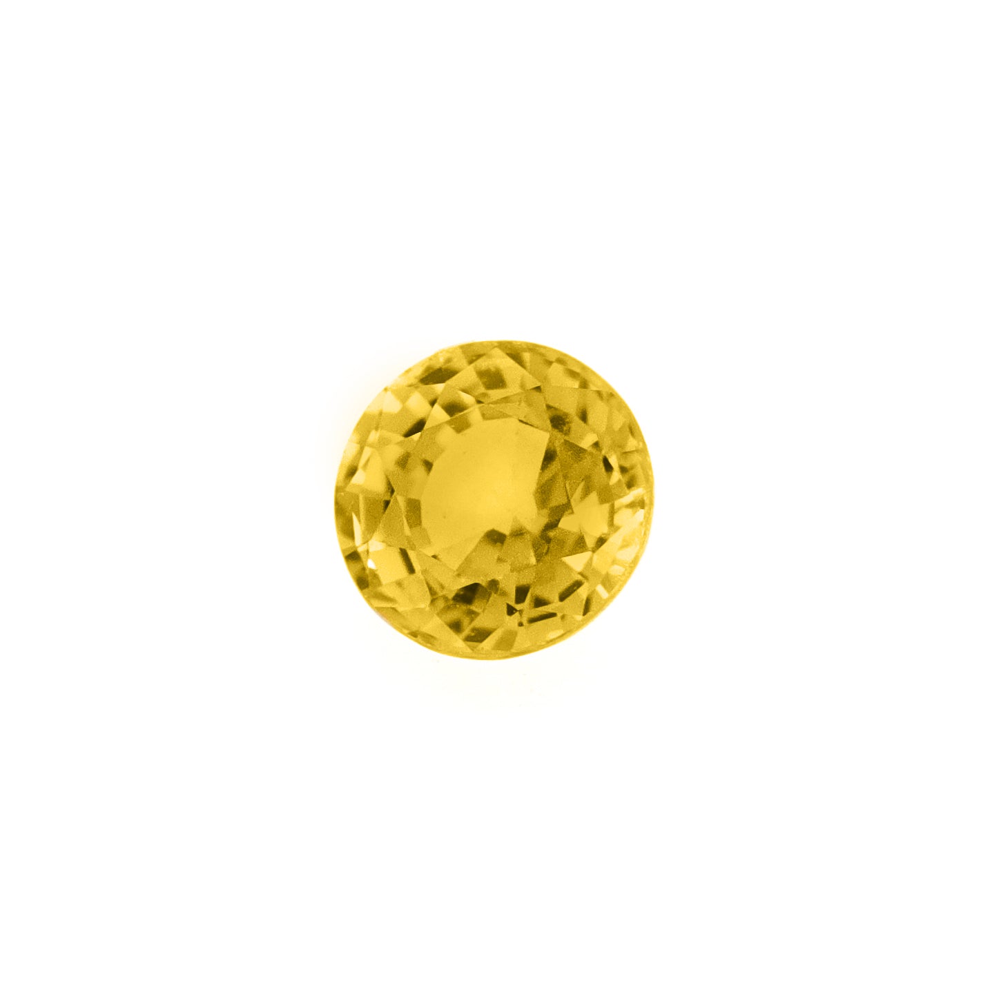 Yellow sapphire facet