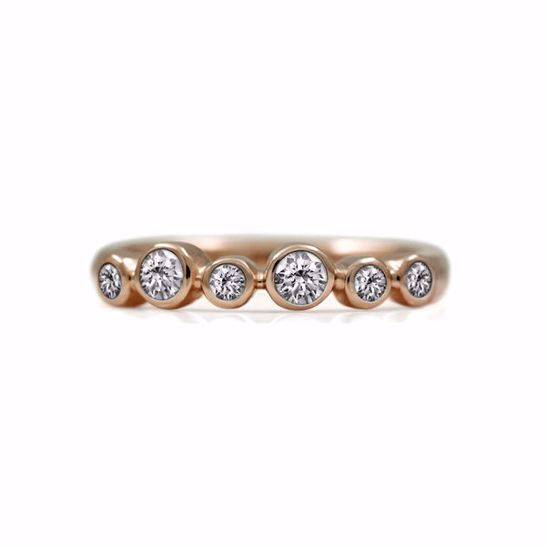 Halo eternity diamond ring - rose gold and diamond
