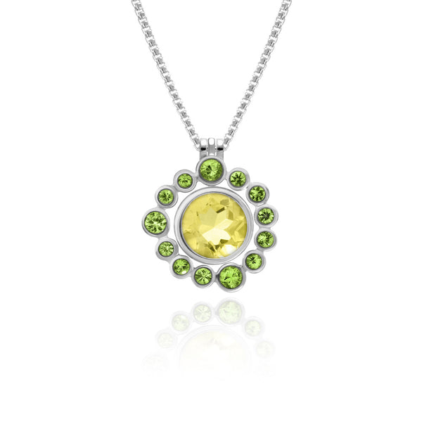 Solo pendant in sterling silver and citrine - ready to wear