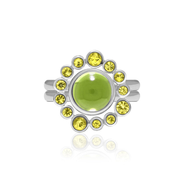 Solo ring in sterling silver and peridot - ready to wear