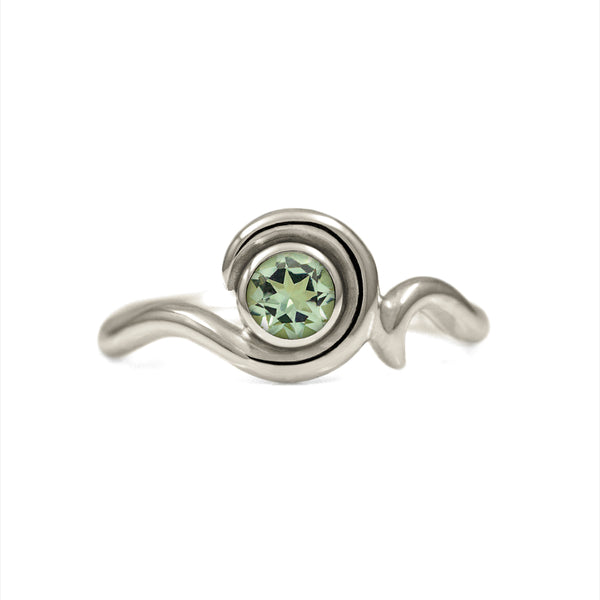 Entwine solitaire sapphire ring in 9ct gold